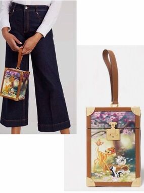 KATE SPADE x DISNEY NWT Bambi 3D Leather Small Trunk Clutch Purse
